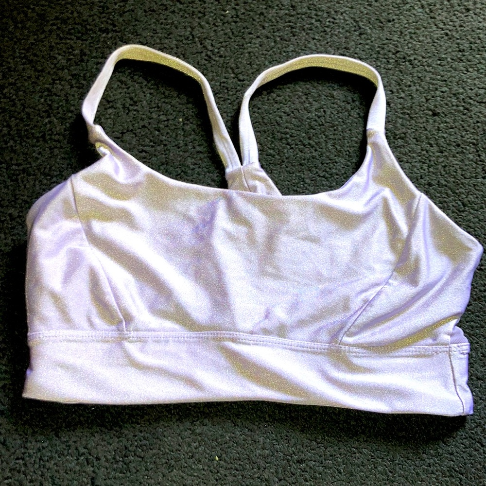 Pastel purple sports bra